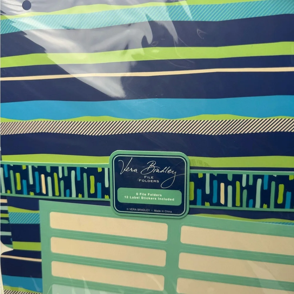 NWT Vera Bradley Katalina Blues File Folders